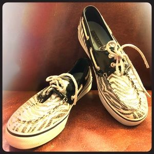 Woman’s Zebra Print Sperry’s